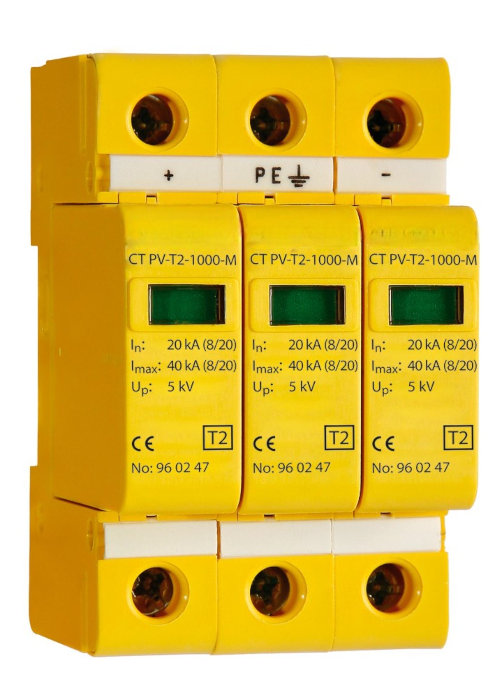 Typ 2 DC Surge Protective Device mit Remote Chance -Kontakt | DIN-RAIL, IP20